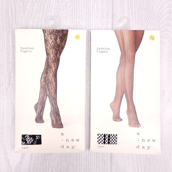 A New Day Fashion Tights Fishnet Pantyhose 2PK